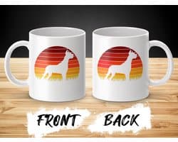 Boxer Dog Mug, Retro Sunset Koffiebeker, Hondenliefhebber Cadeau, Huisdier Portret Mok, Gepersonaliseerde Boxer Geschenken, Vintage Dier Mok