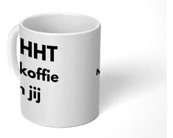 Mok - 275 ML - Koffiemok Humor - Koffietas geschenk - Koffiebeker Collega - Mokken Papa - Koffietassen - Spreuken - Quote - Eerst koffie dan jij - Grote theemok - Theemokken groot - Grappige thee mok - Thee tas Mama - Cadeau voor hem